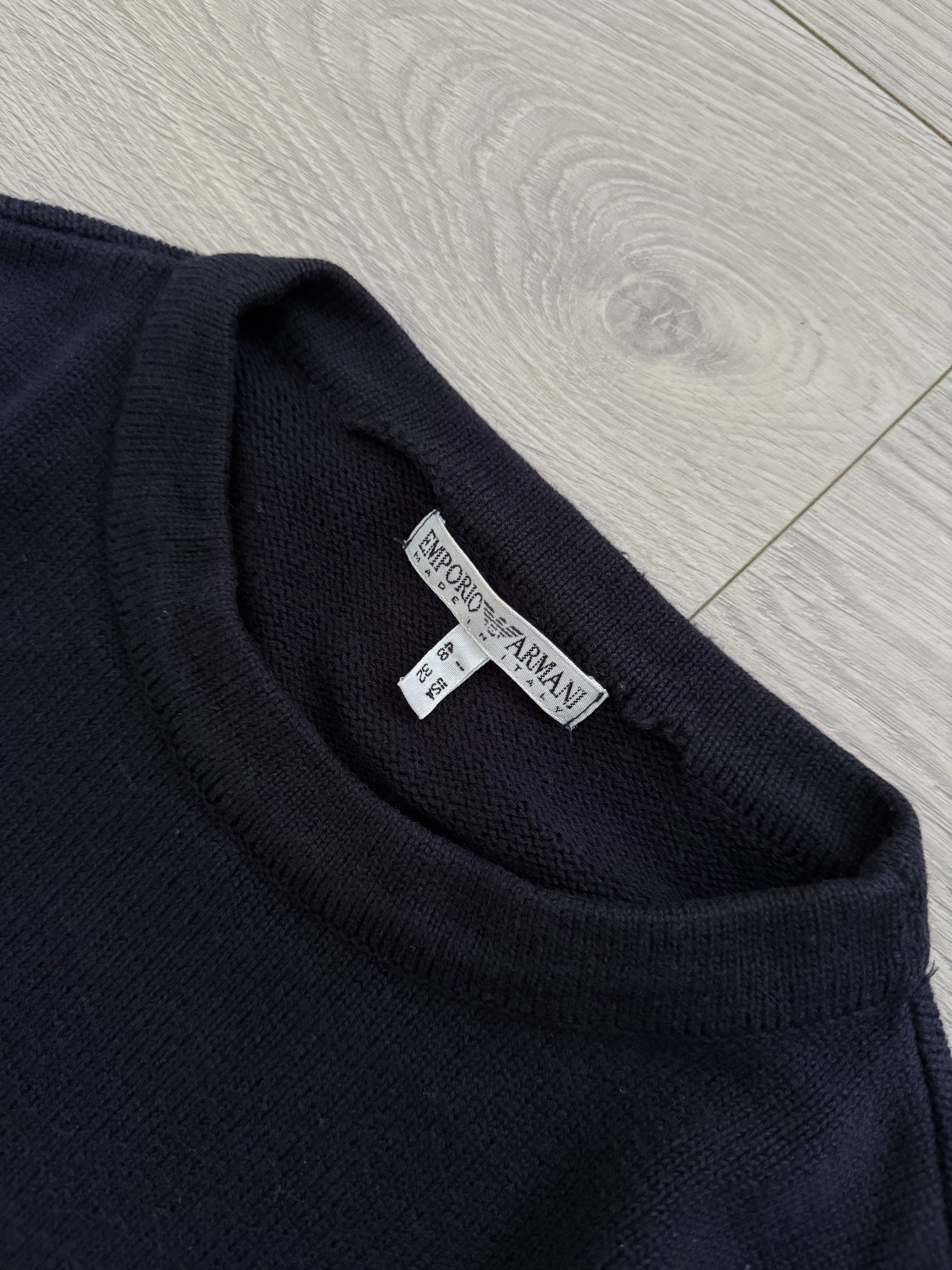 Emporio Armani 1990s Navy Knit Sweater - Size M – NDWC0 Shop