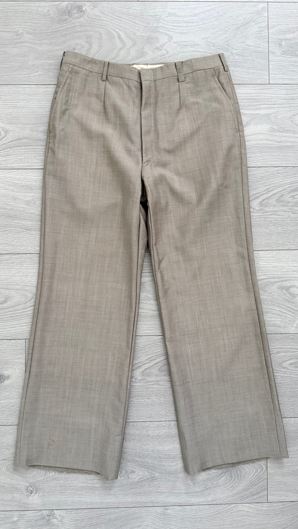 Givenchy 1990s Taupe Beige Wool Pants - Size 30" Waist