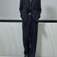 Giorgio Armani 1990s Peaked Lapel Striped Relaxed Suit - Size L Jacket / 34" Waist