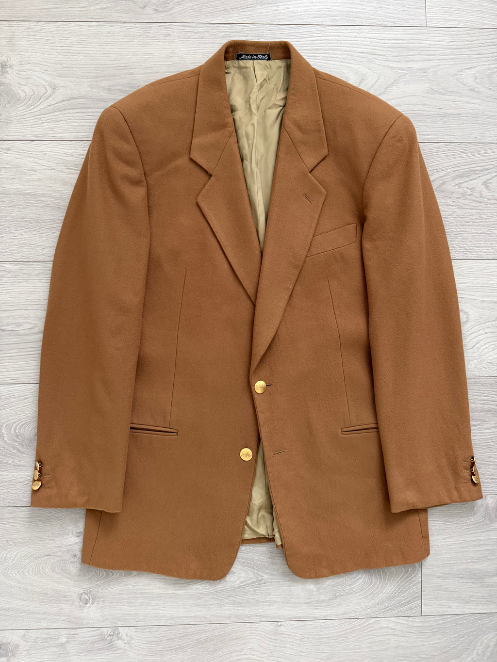 Giorgio Armani 1980s 2B Metal Button Wool Cashmere Sport Jacket Blazer - Size M