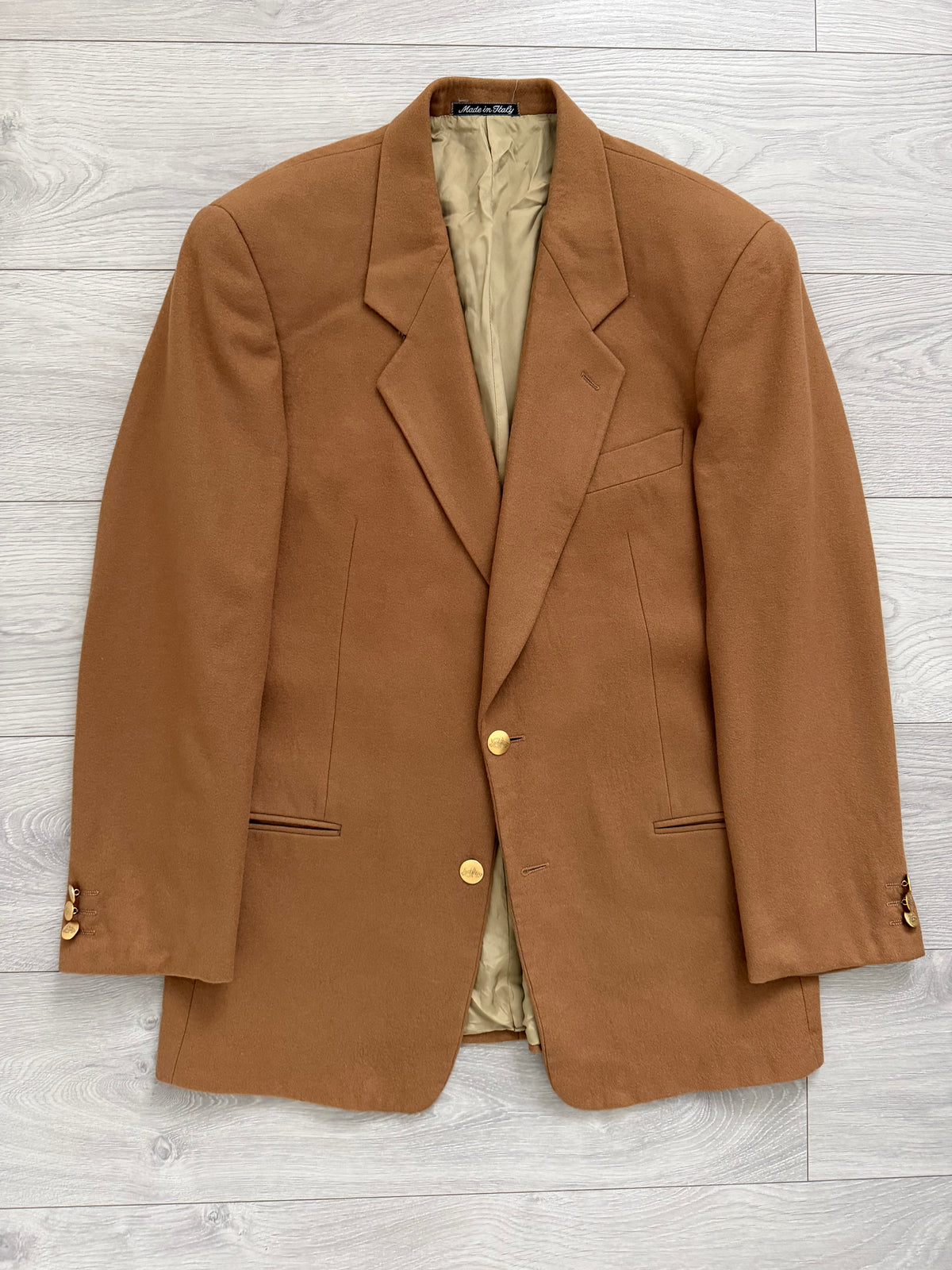 Giorgio Armani 1980s 2B Metal Button Wool Cashmere Sport Jacket Blazer - Size M