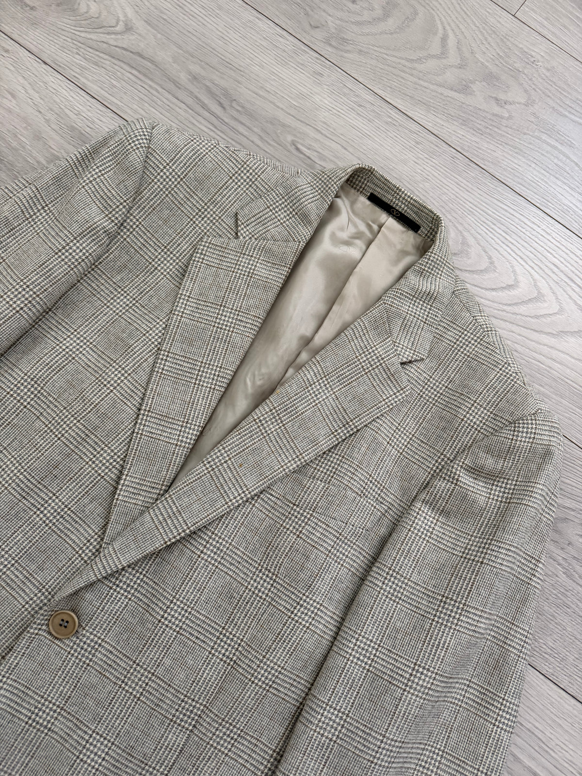 Valentino 1990s 2B Check Wool Sport Jacket Blazer - Size M