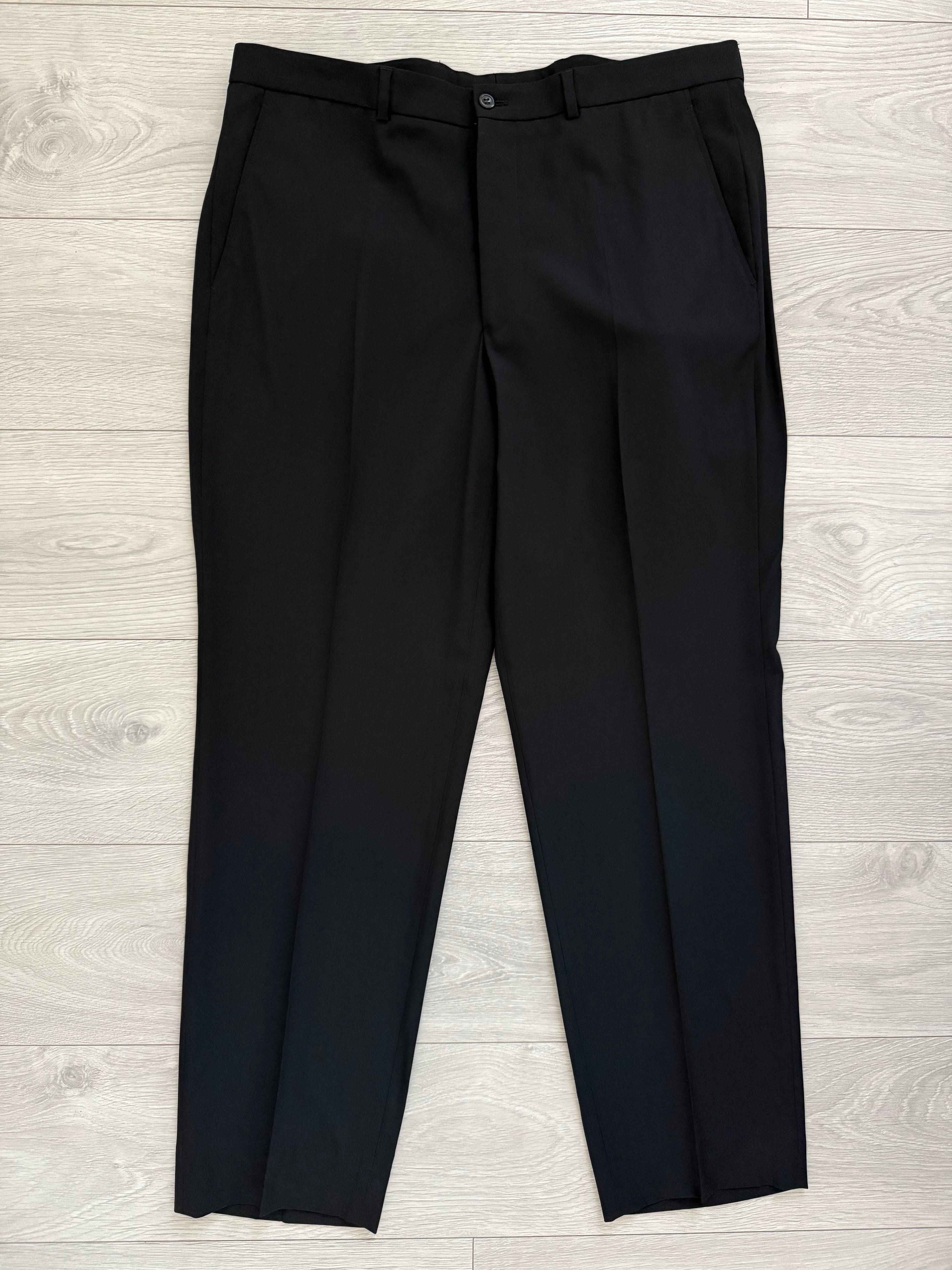 Armani 1990s Nehru Collar Draped Wool Suit - Size XXL Jacket / 38" Waist