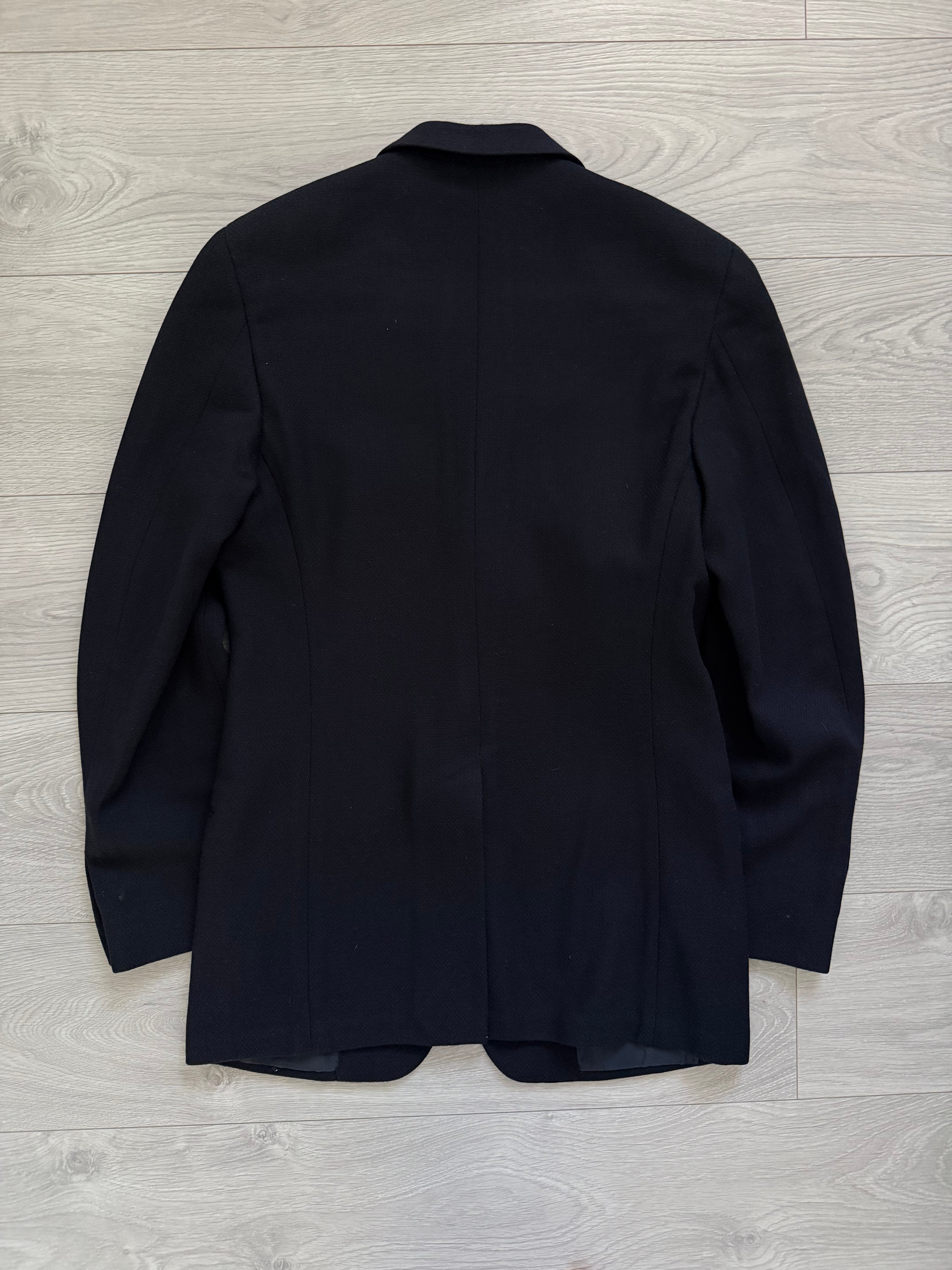 Giorgio Armani Black Label 1990s Navy Wool Sports Jacket Blazer - Size M