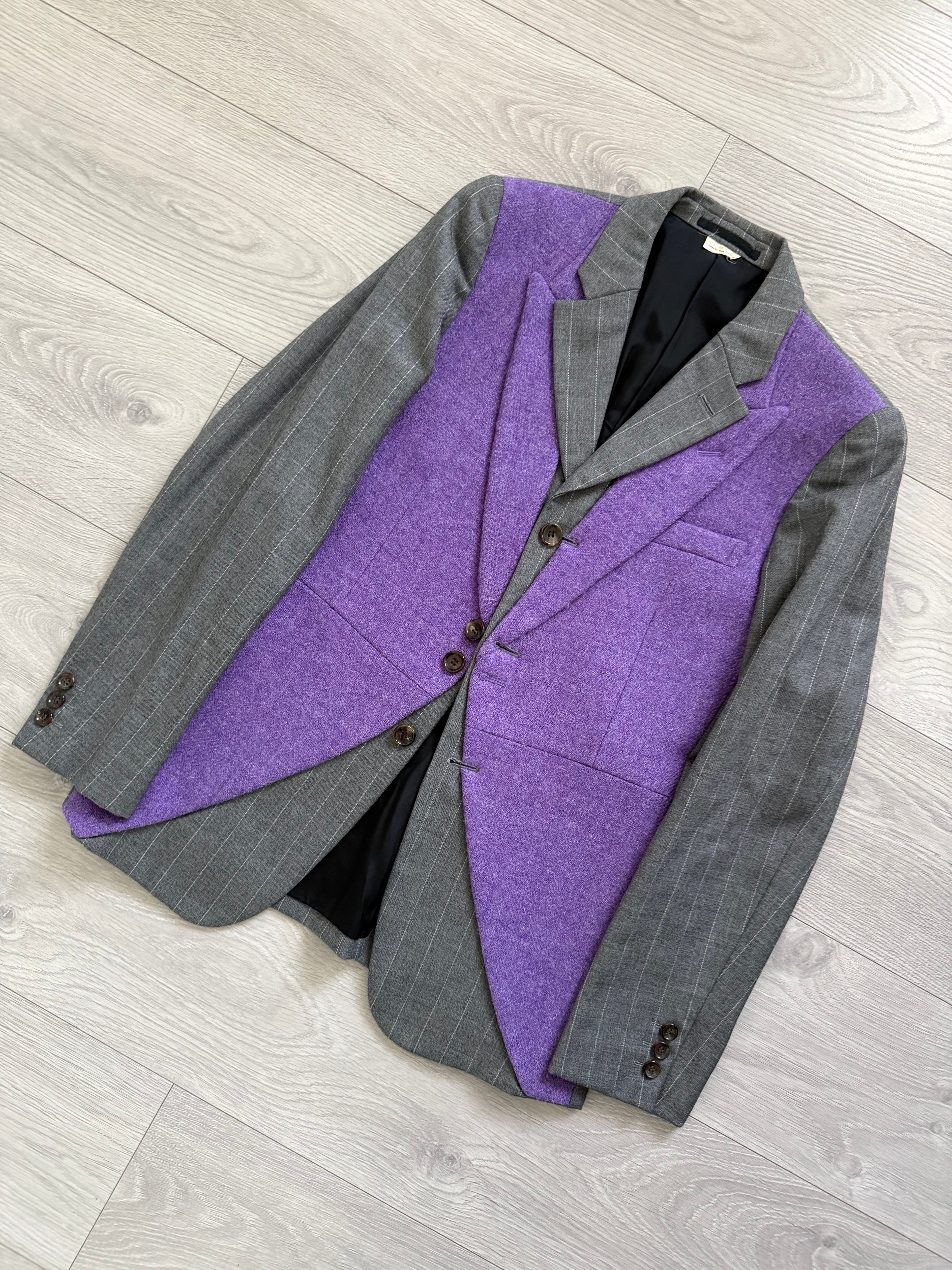 Comme Des Garcons Homme Plus AW2009 Curve Panelled Wool Suit - Size XS Jacket / 30" Waist