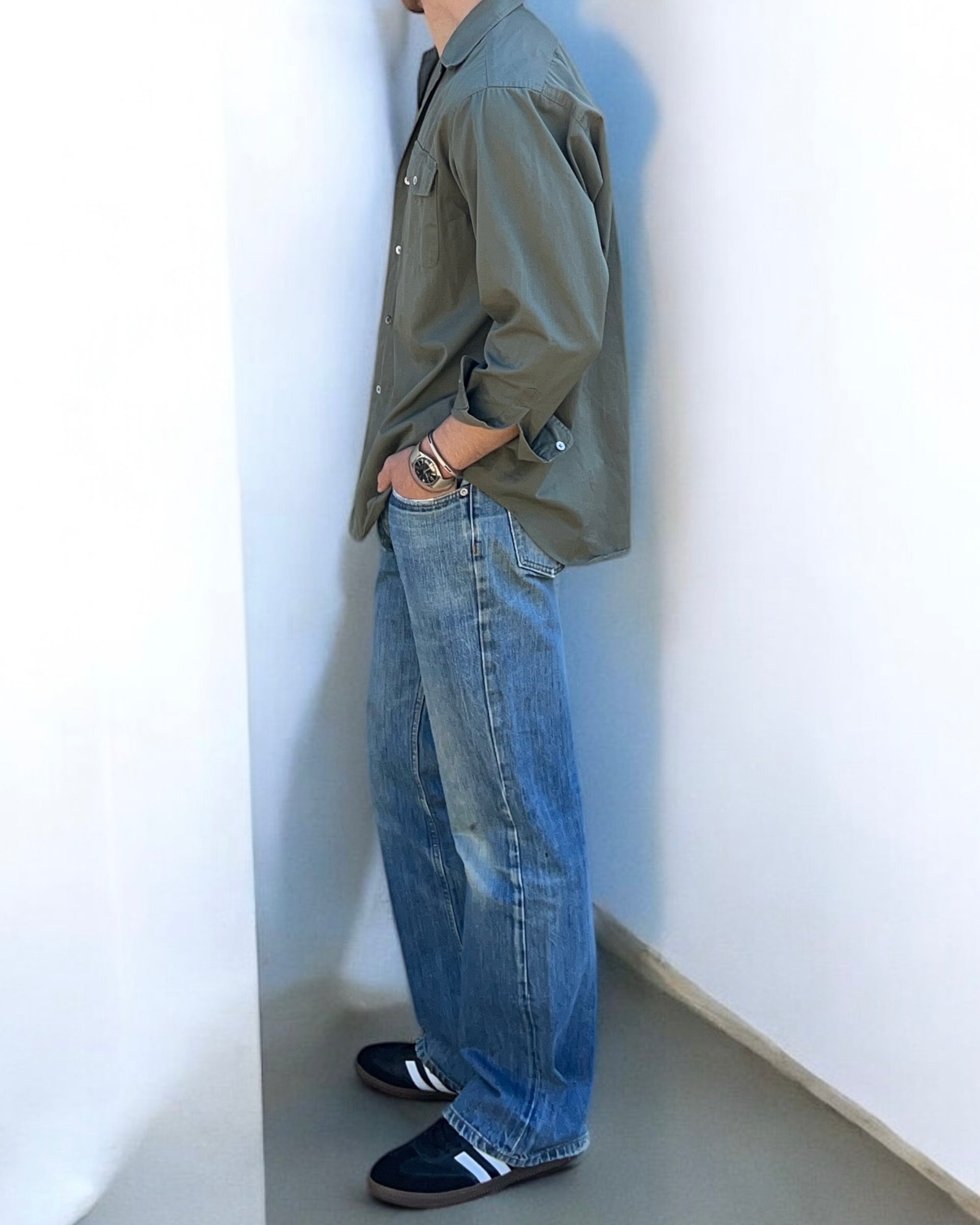 Comme Des Garcons Homme 1980s Military Cargo Relaxed Shirt - Size M