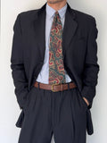 Armani 1990s 3B Pleated Wool Pinstripe Suit - Size M Jacket / 30" Waist
