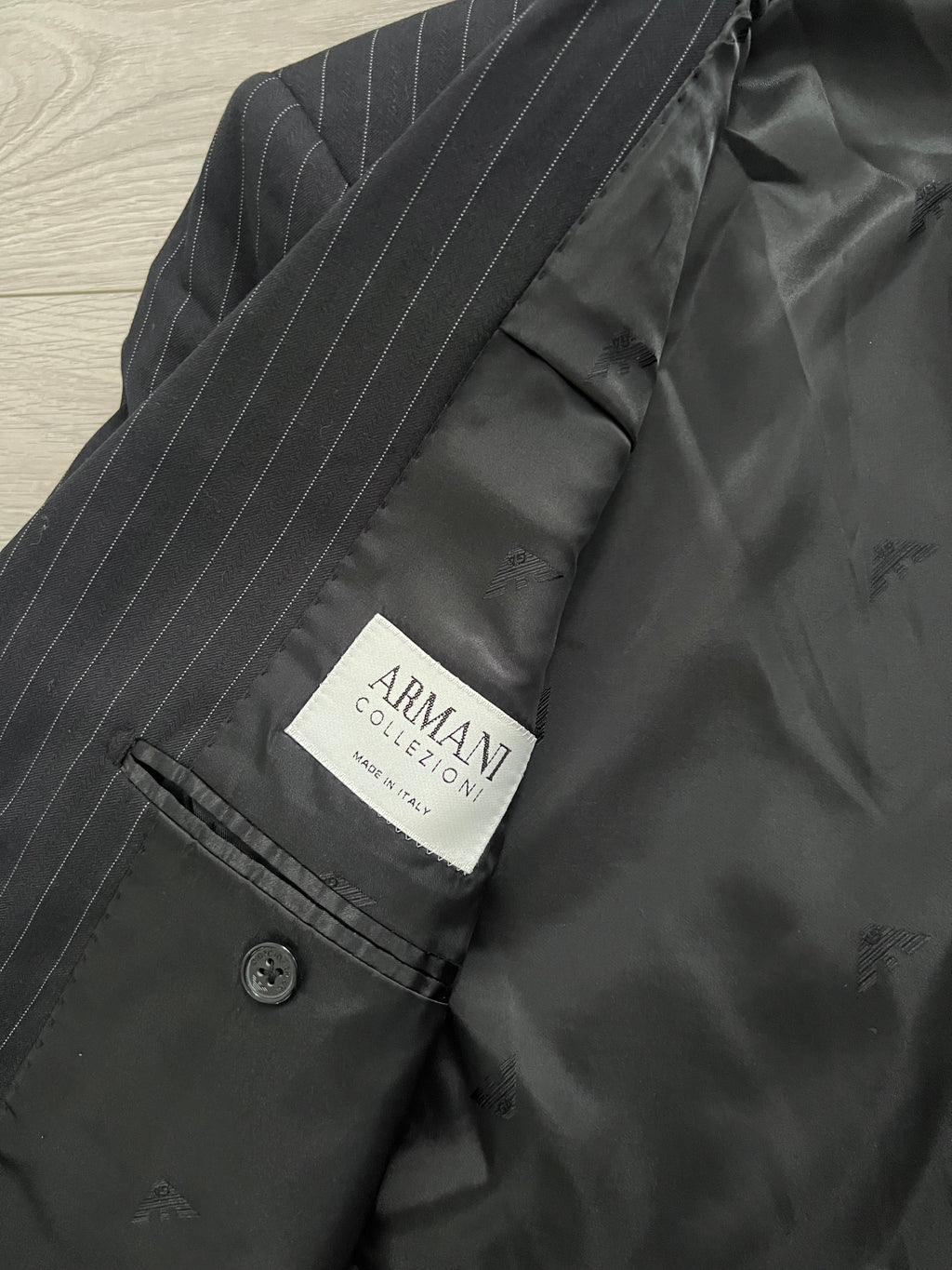 Armani 1990s Striped Pleated Relaxed Suit - Size S Jacket / 30" Waist