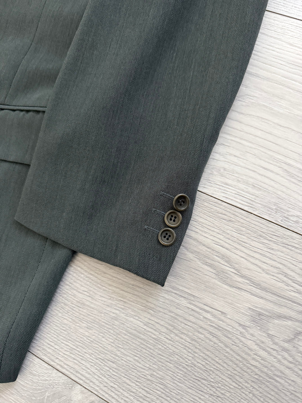 Hugo Boss 1980s Vitale Barberis Canonico Fabric 2B Draped Wool Sport Jacket Blazer - Size L