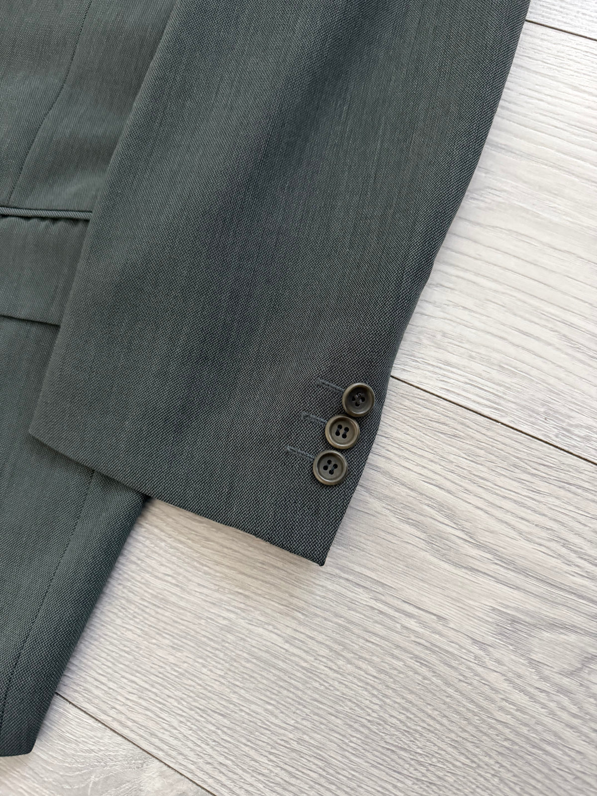 Hugo Boss 1980s Vitale Barberis Canonico Fabric 2B Draped Wool Sport Jacket Blazer - Size L