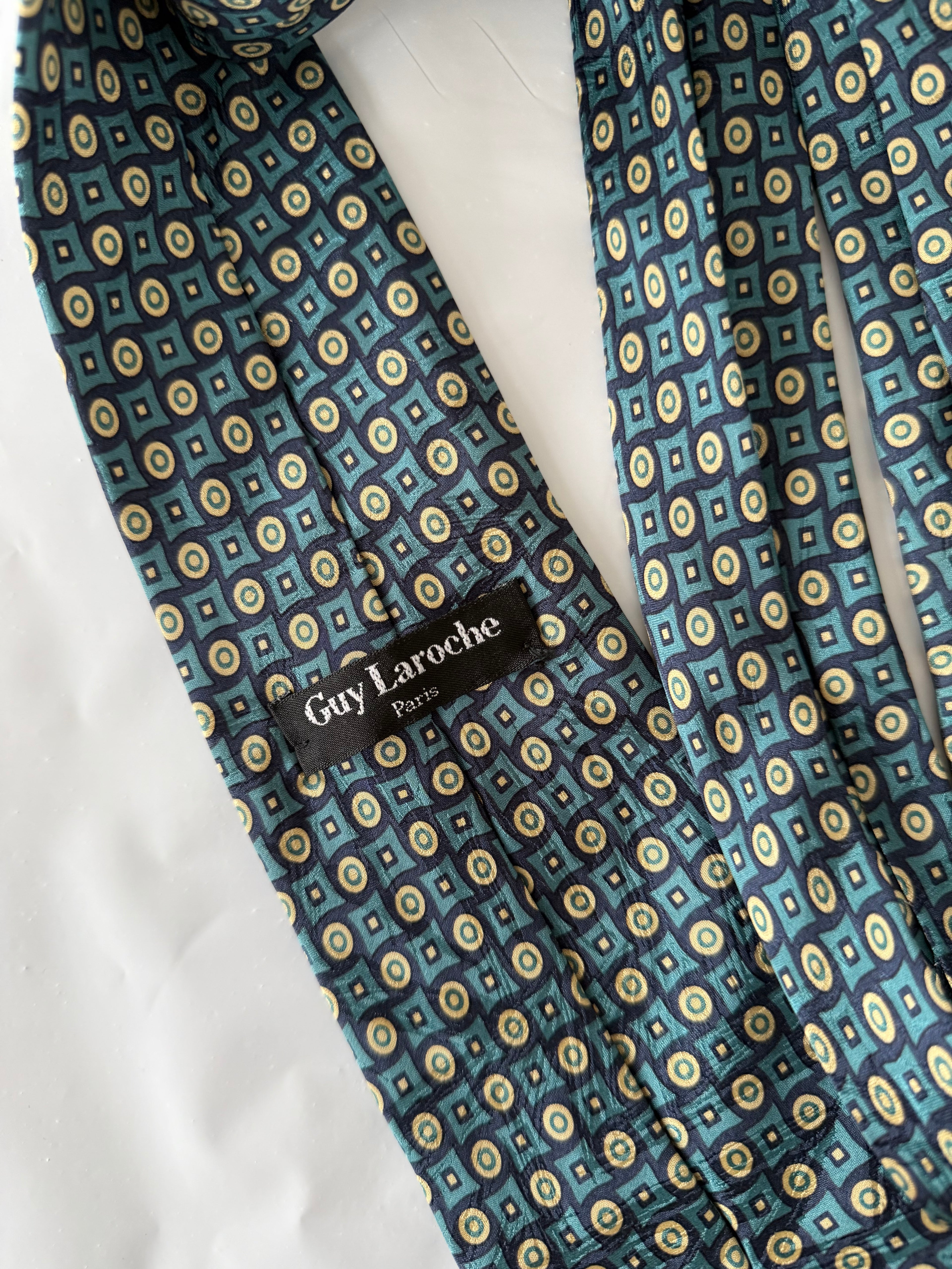 Guy Laroche Paris 1990s Silk Tie