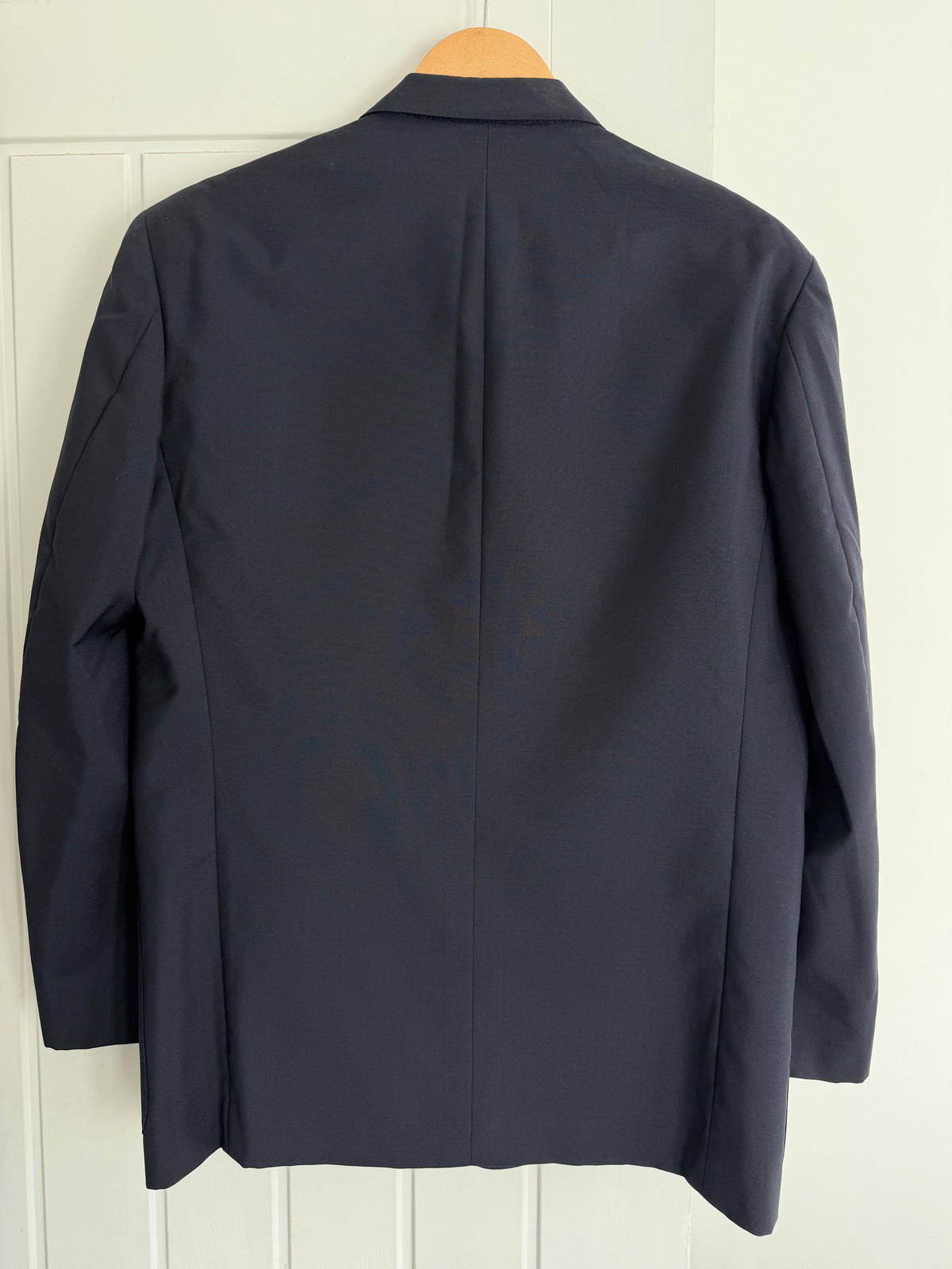 Dior 1980s 2B Metal Button Navy Wool Unlined Sport Jacket Blazer  - Size L