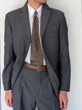 Hugo Boss 1990s 'Sigma' 4B Pleated Wool Grey Suit - Size M Jacket / 32" Waist