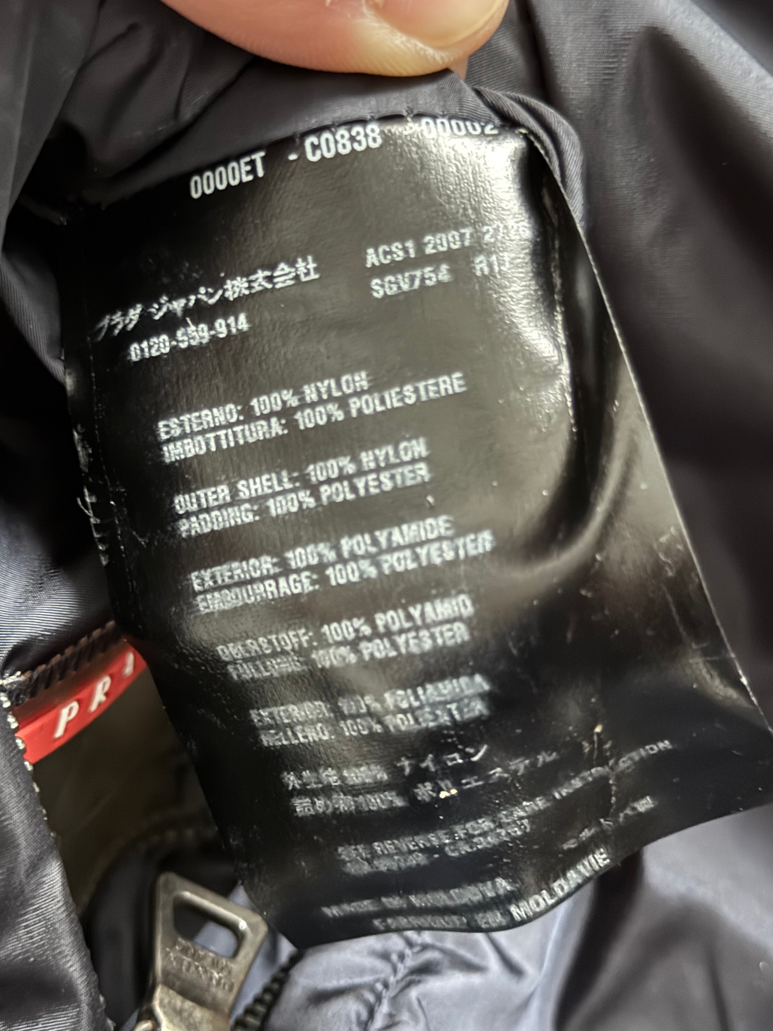 Prada Sport FW2007 Reversible Padded Nylon Jacket - Size M