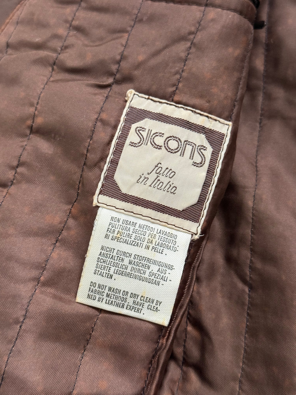Sicons Armani 1980s Leather Military Trench Coat - Size S