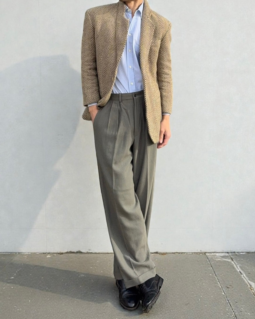 Armani 1990s Draped Double Pleated Pants - Size 30