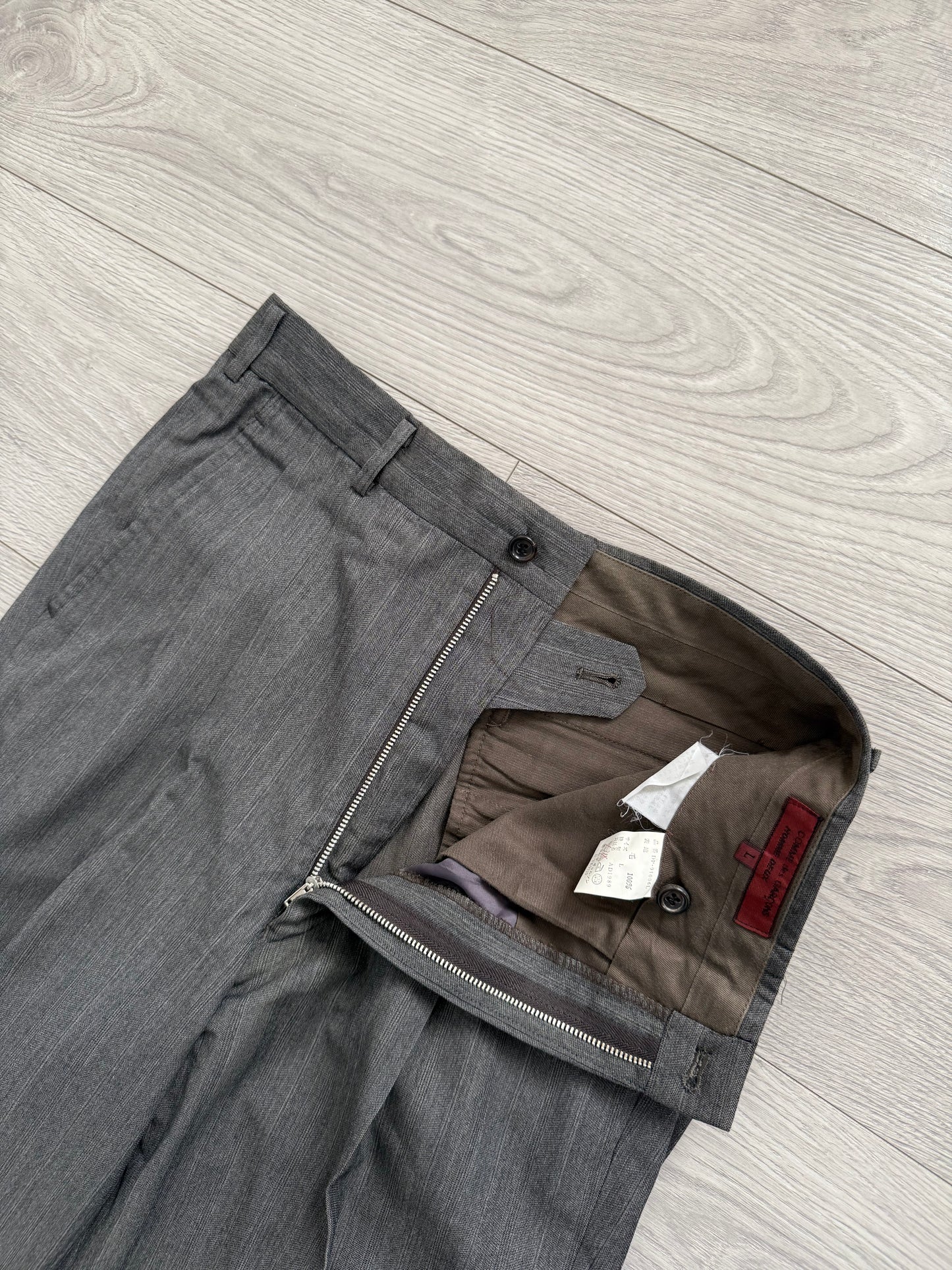 Comme Des Garcons Homme Deux 1989 Double-Breasted Pleated Suit - Size S Jacket / 32" Waist