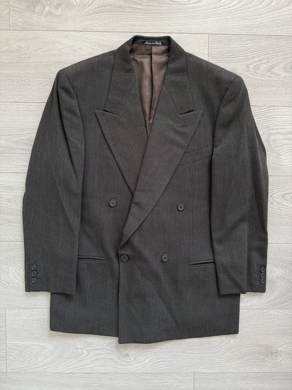 Giorgio Armani 1990s Double-Breasted Pleated Wool Suit - Size L Jacket / 34" Waist