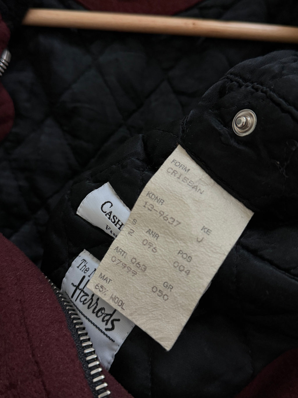 Hugo Boss 1980s Cashmere Wool Bomber Jacket - Size M