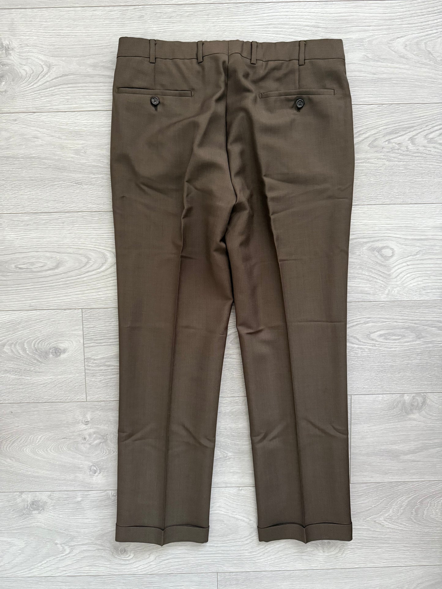 Prada FW2005 Runway Double-Breasted Mohair Wool Suit - Size L Jacket / 34" Waist