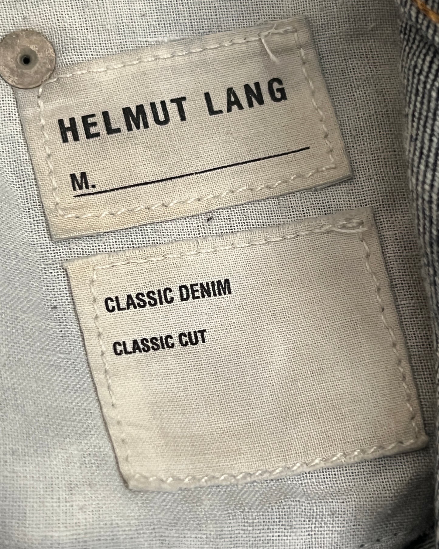 Helmut Lang 1999 Classic Cut Blue Classic 5-Pocket Denim - Size 31