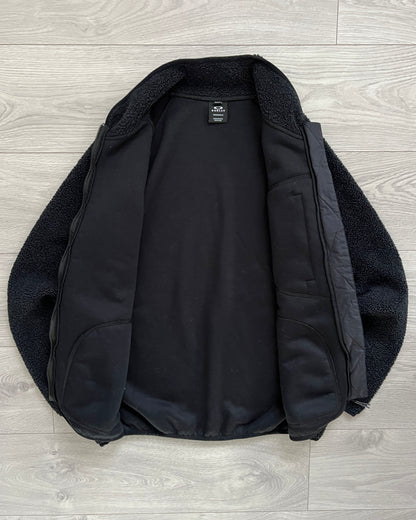 Oakley Panelled Piled Fleeced Black Jacket - Size M