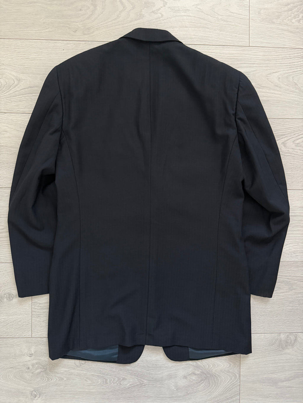 Giorgio Armani 1980s 3B Double Pleat Lightweight Navy Wool Suit - Size M Jacket / 30" Waist