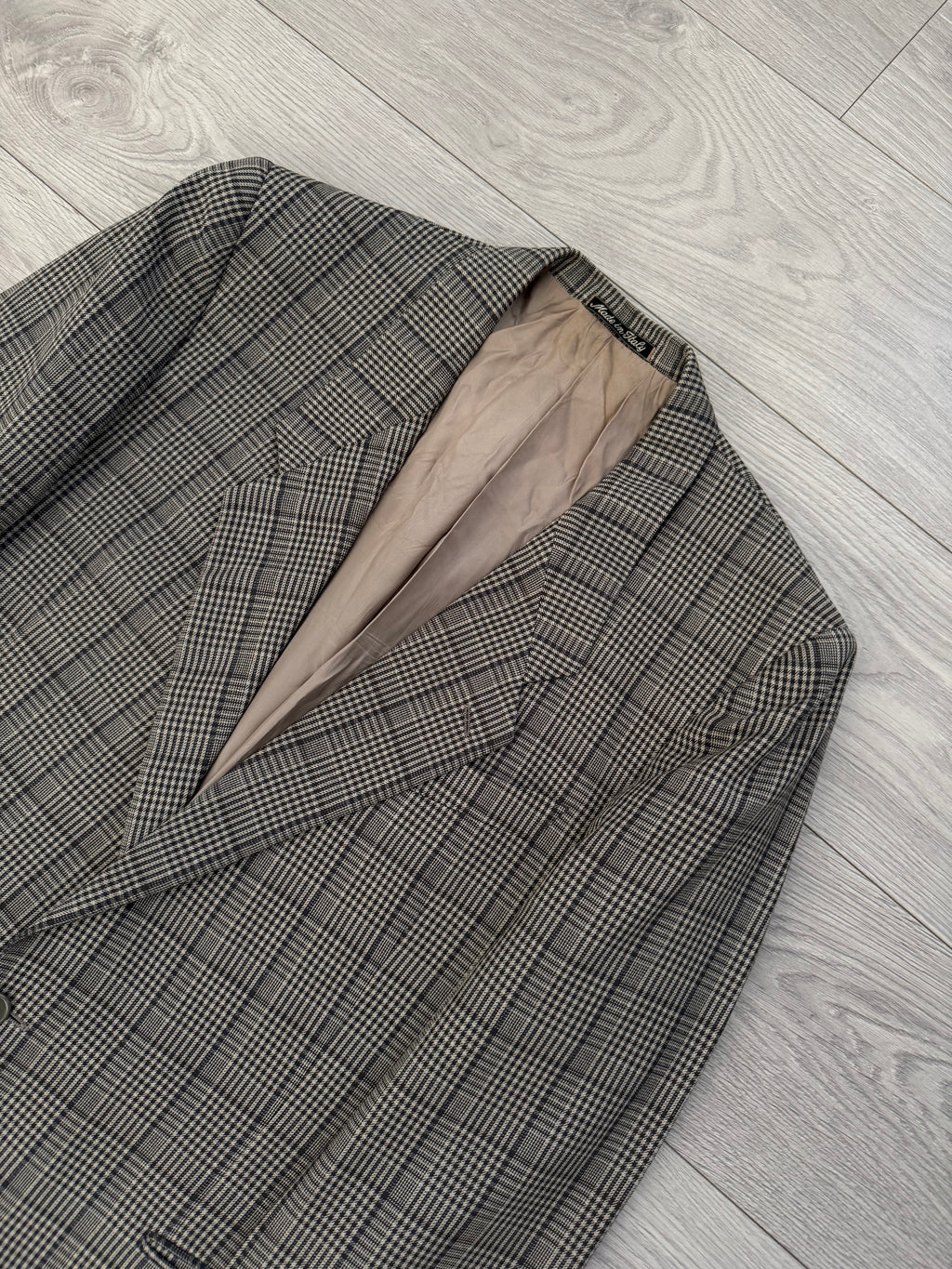 Giorgio Armani 1980s Mainline Wool Check Blazer Sports Jacket - Size L