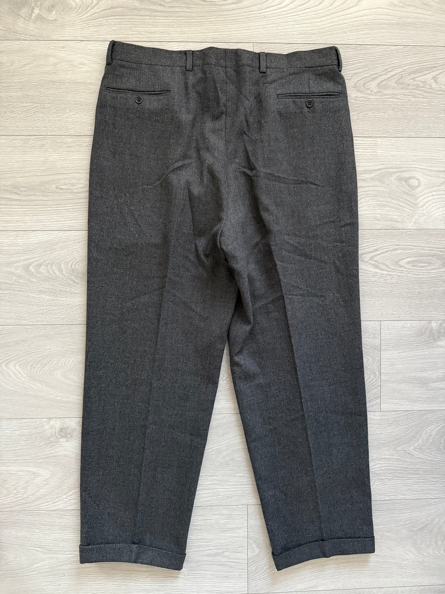 Armani 1990s Pleated Wool 3B Suit - Size XL Jacket / 38" Waist