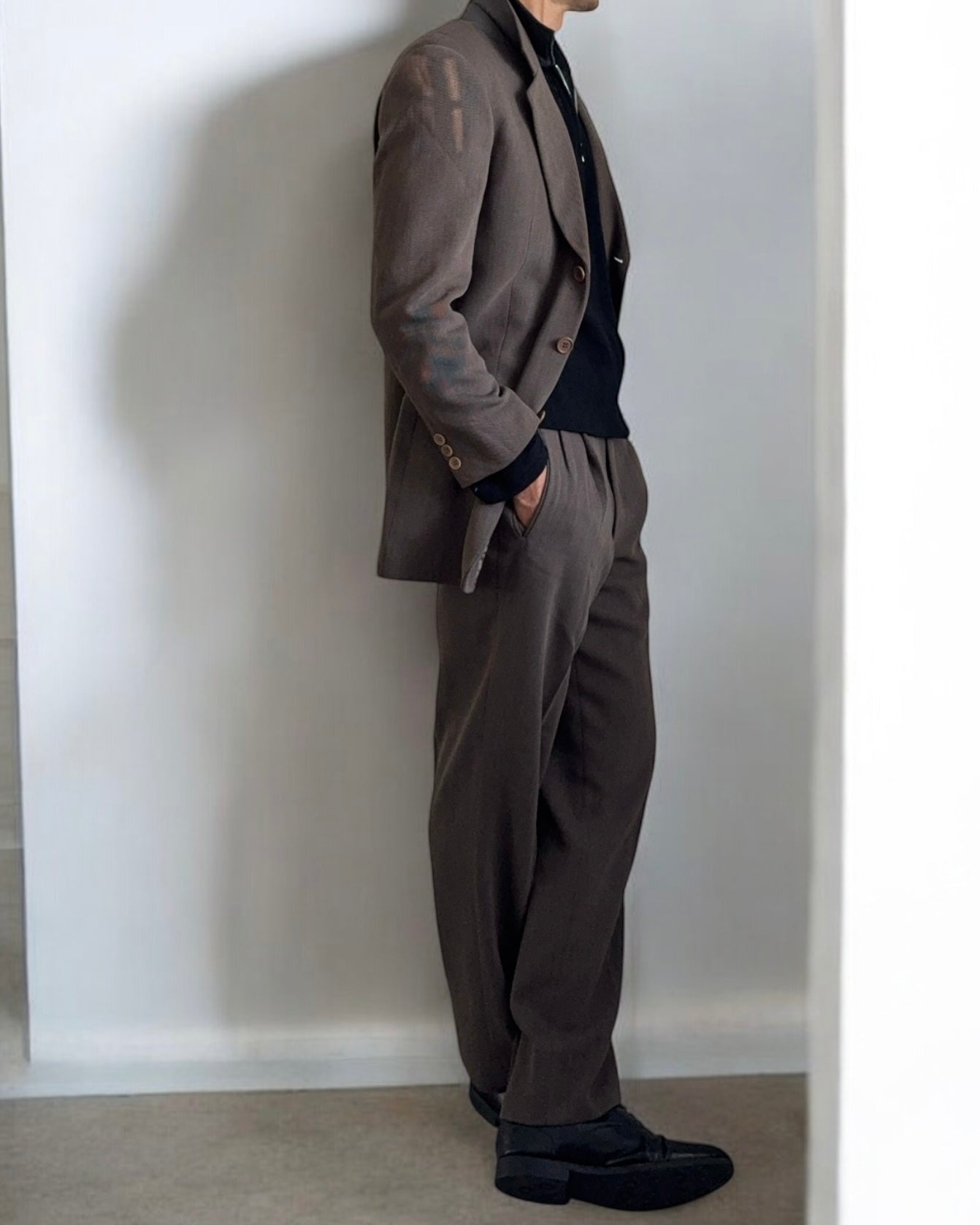 Giorgio Armani 1990s Pleated Wool Suit - Size M Jacket / 30" Waist