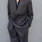 Armani 1990s Double Breasted Pleated Wool Suit - Size L Jacket / 34" Waist