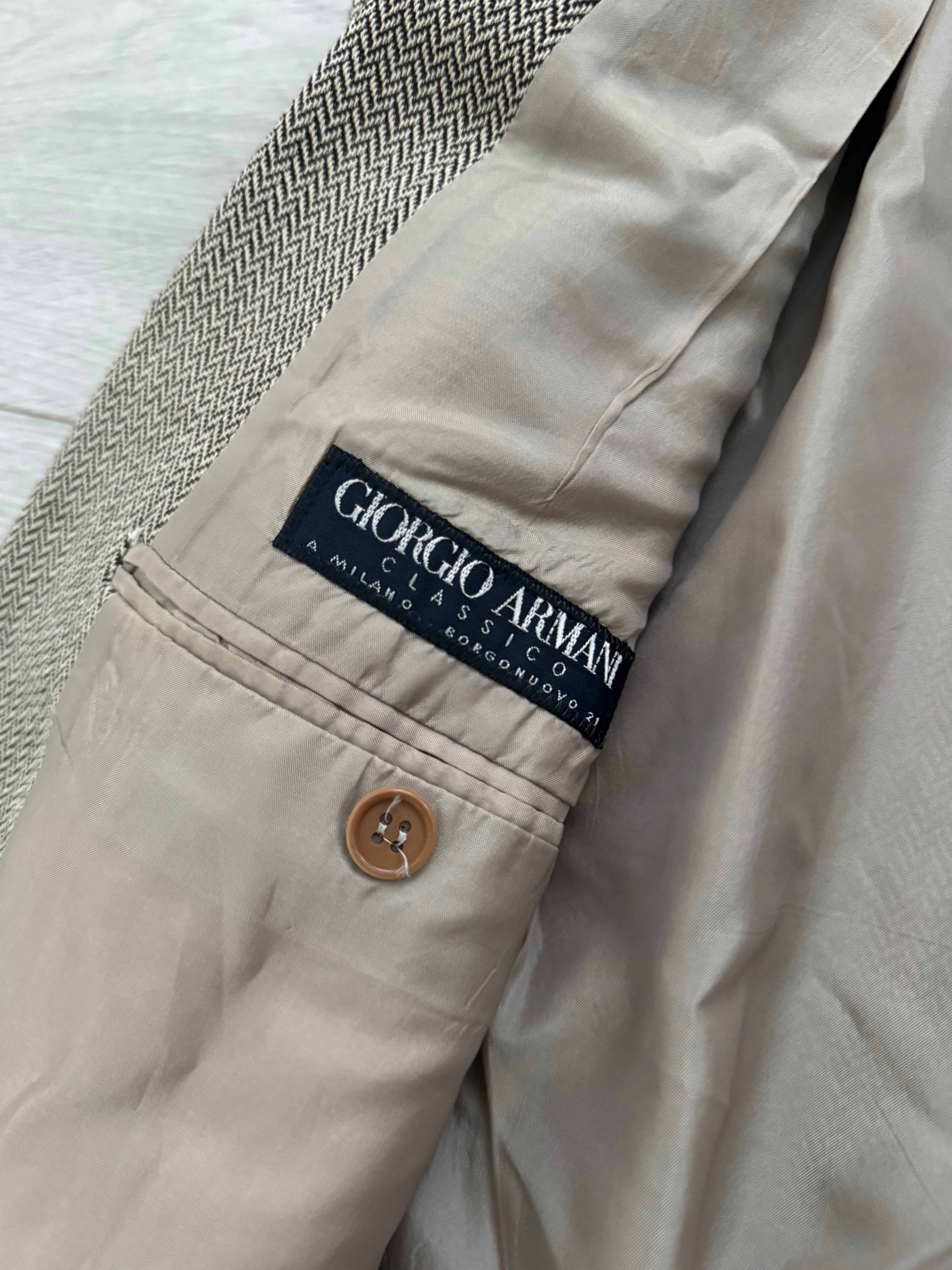 Giorgio Armani 1990s 3B Textured Jacquard Wool Sports Jacket