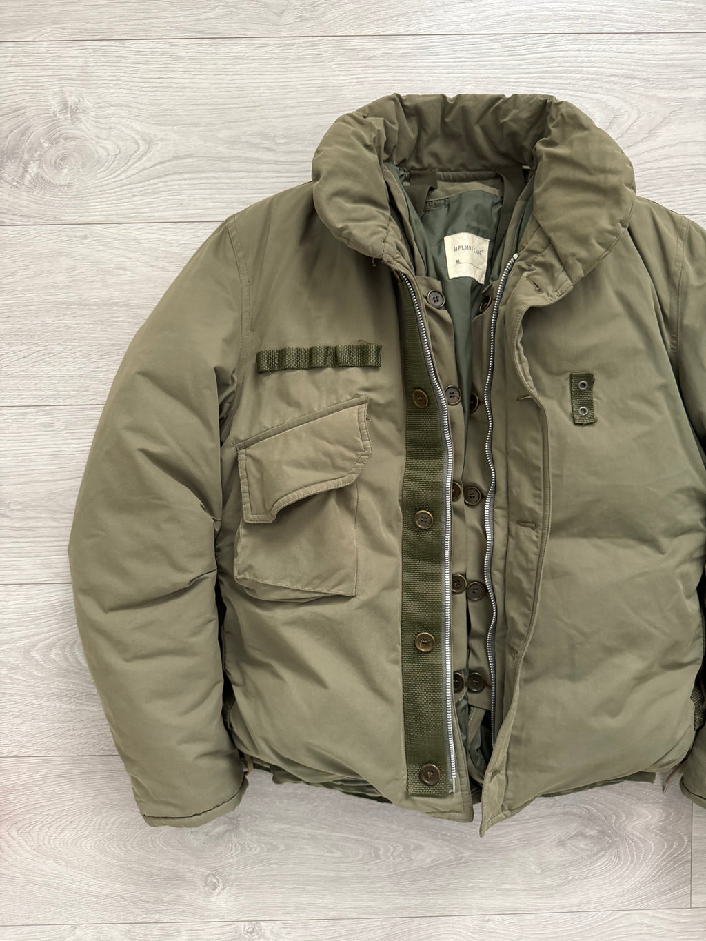 Helmut Lang FW1999 Down Filled M69 Flak Military Jacket - Size S