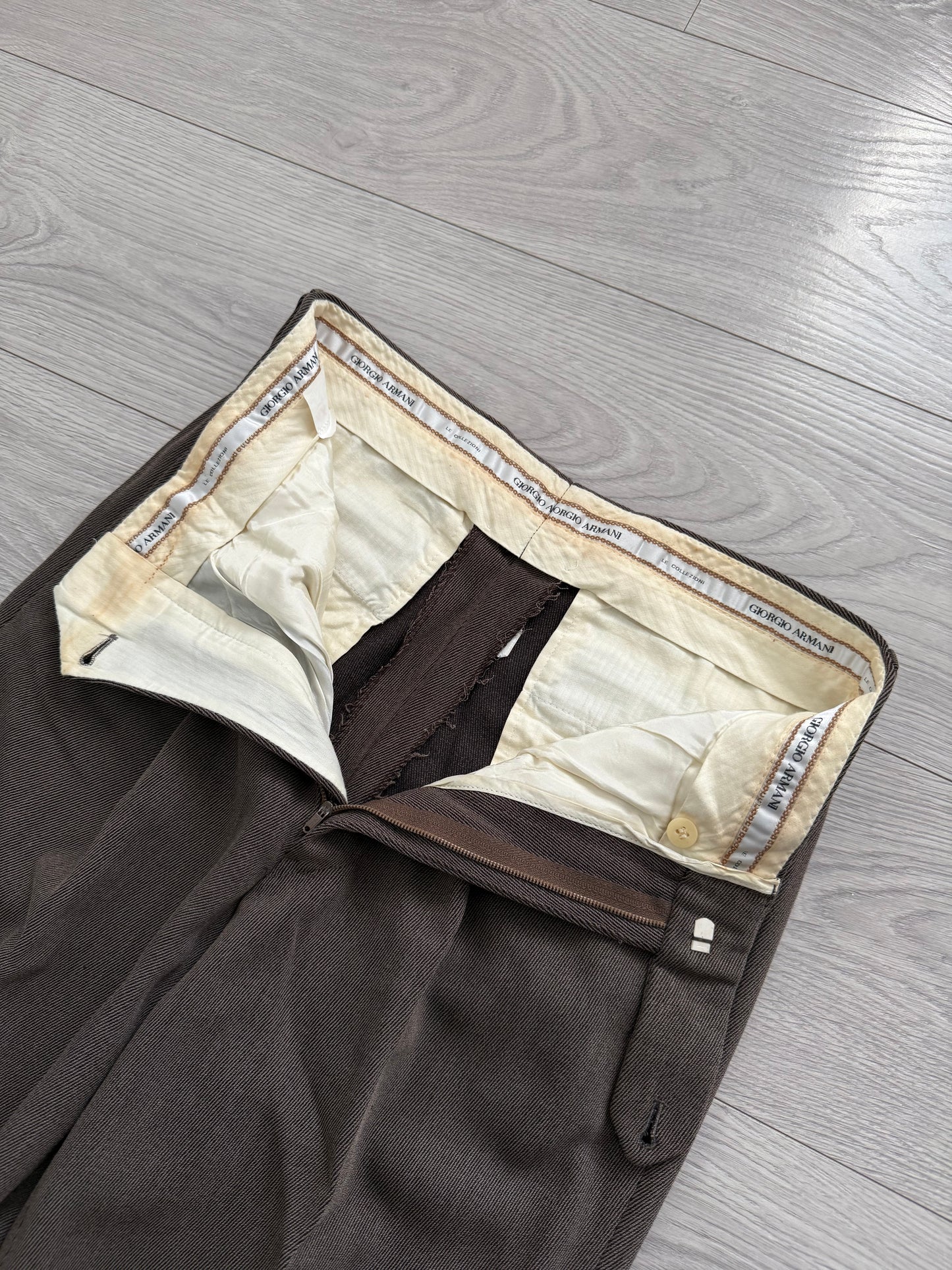 Giorgio Armani 1990s Pleated Wool Suit - Size M Jacket / 30" Waist