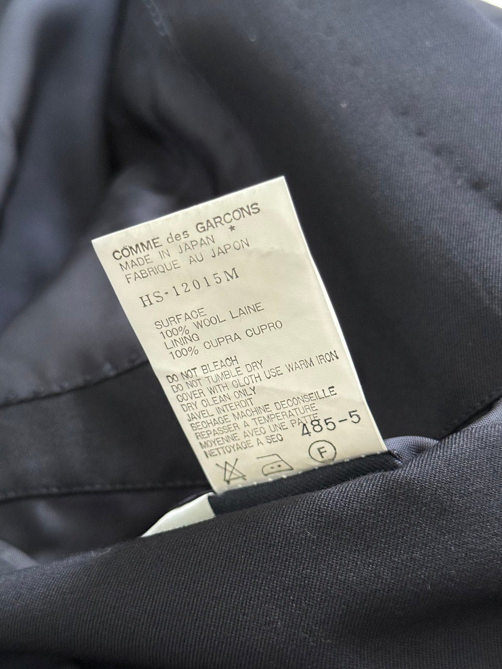 Comme Des Garcons Homme 1992 Double Breasted Pleated Wool Navy Suit - Size M Jacket / 30" Waist