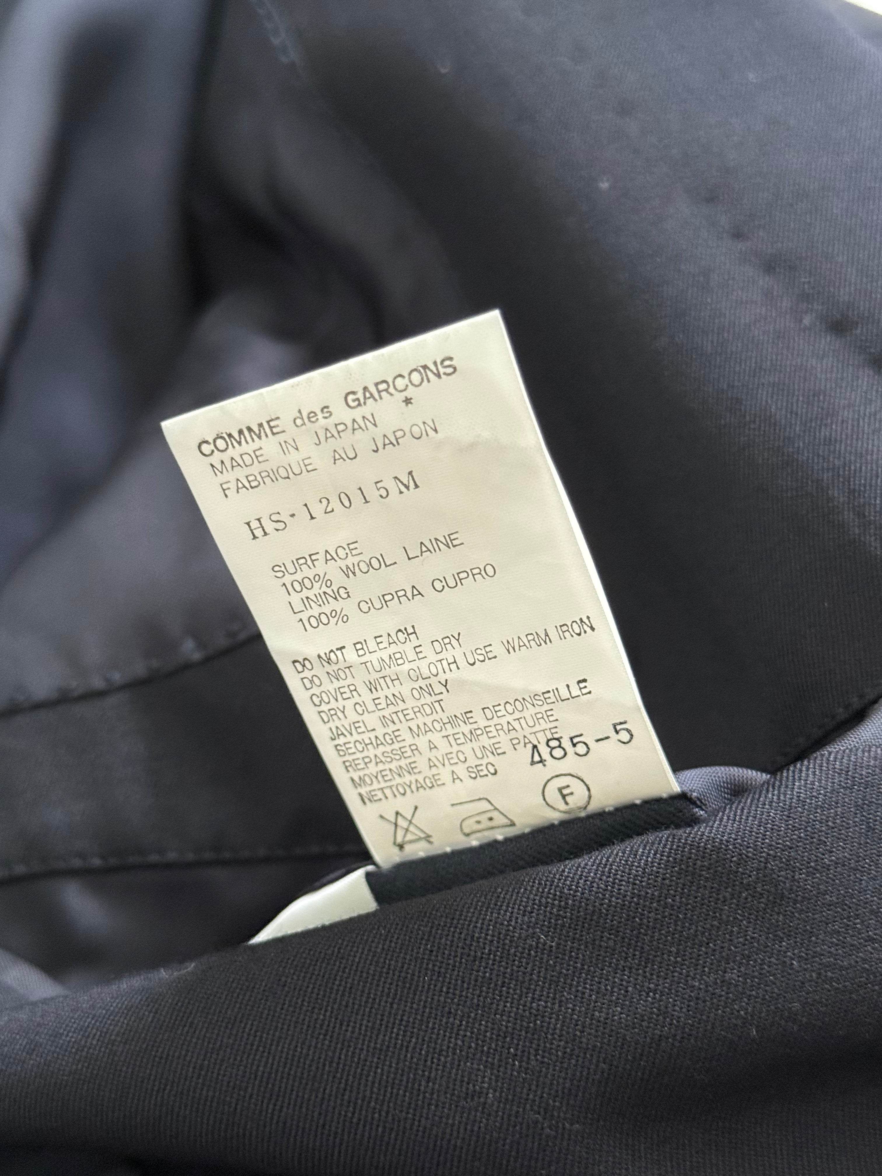 Comme Des Garcons Homme 1992 Double Breasted Pleated Wool Navy Suit - Size M Jacket / 30" Waist