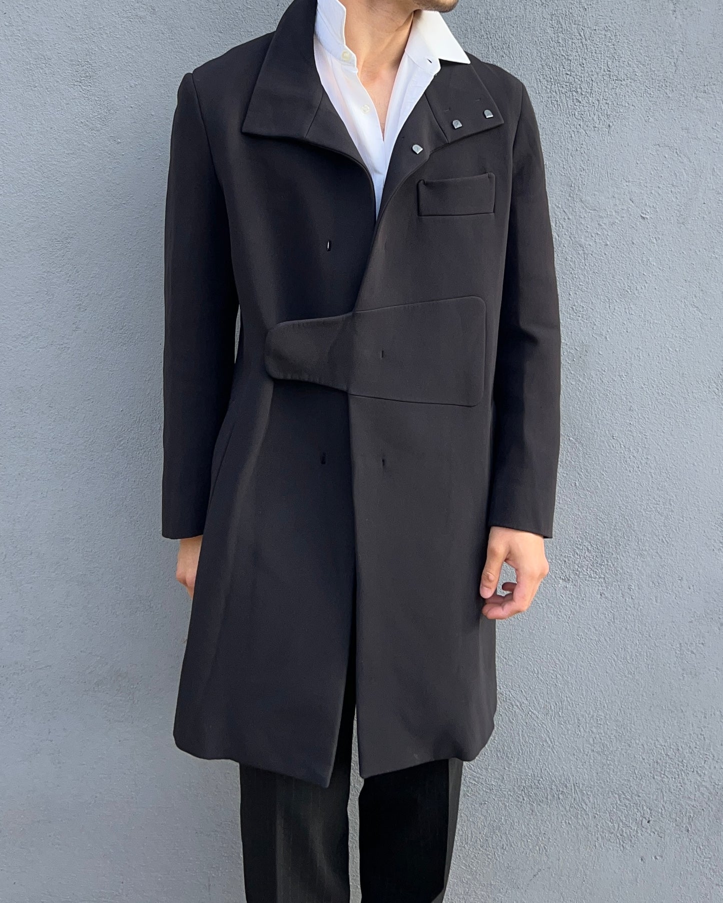 Jil Sander by Raf Simons FW2010 Elliptical Panelled Tailored Coat - Size M