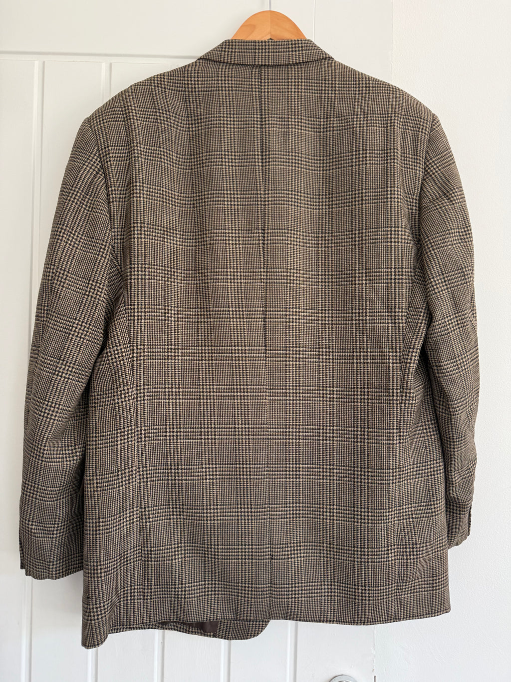 Valentino 1980s Wool Check Sports Jacket Blazer - Size XXL