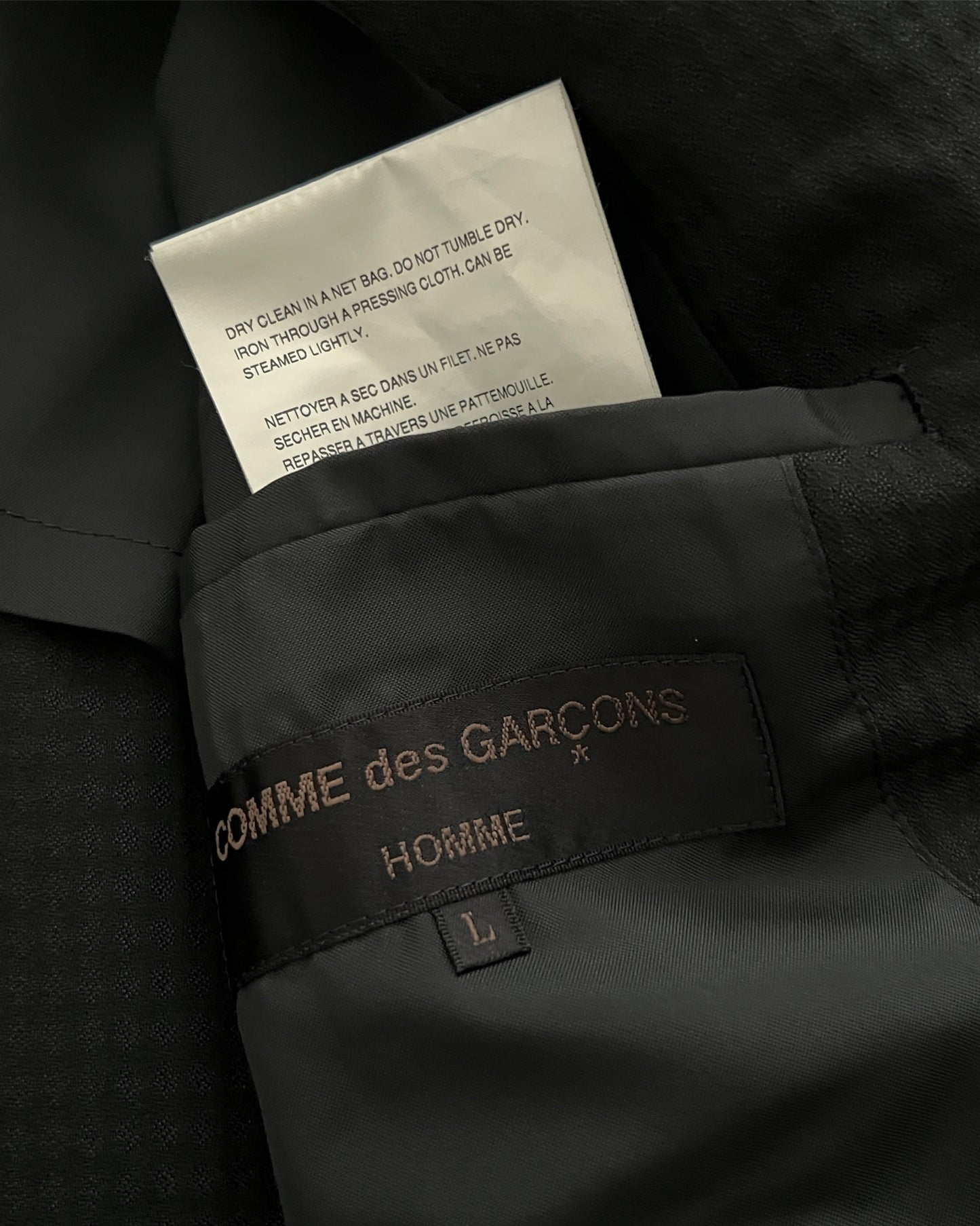 Comme Des Garcons Homme AW2001 Pleated Patterned Suit - Size L Jacket / 32 Waist