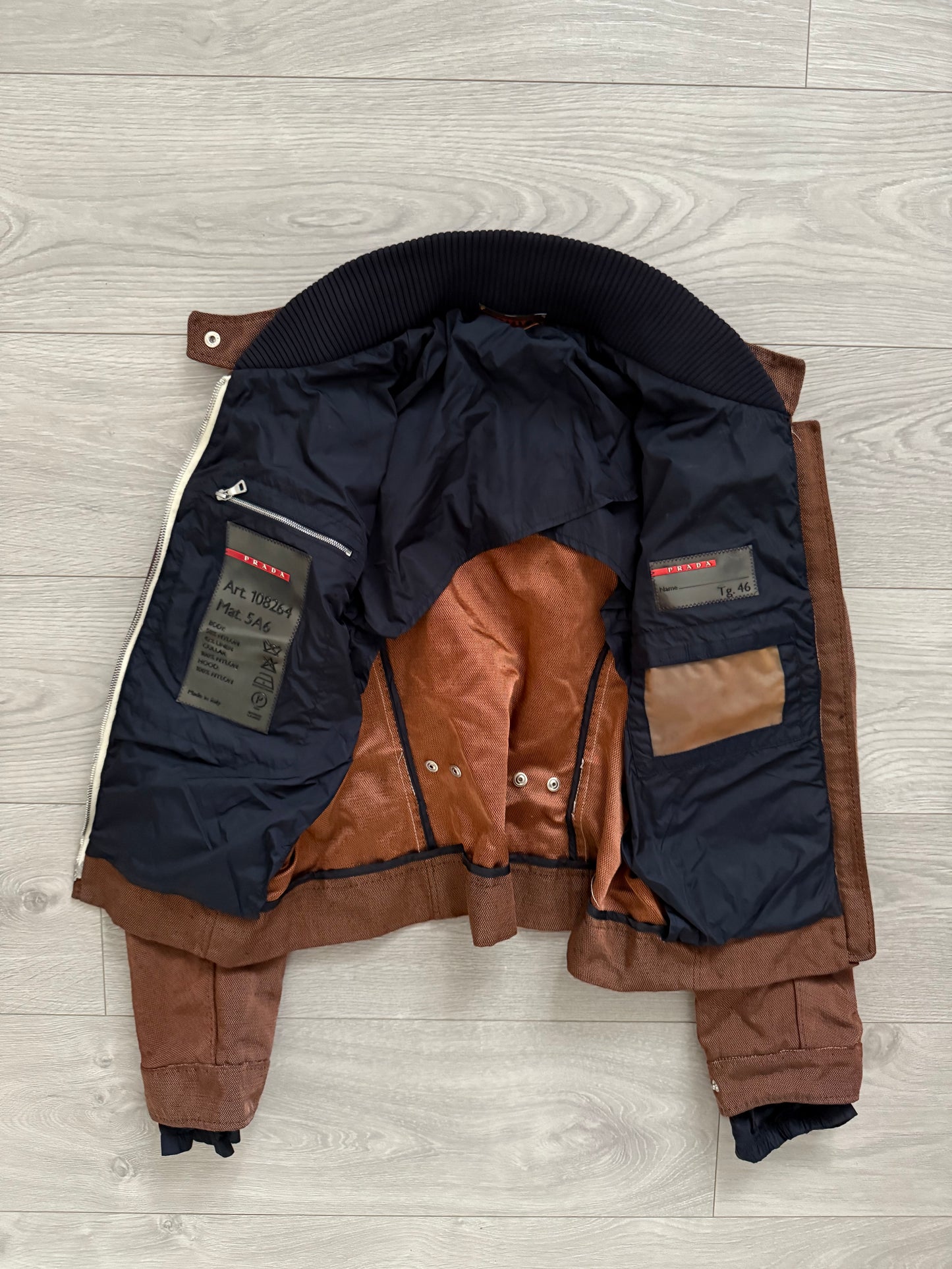 Prada Sport 00s Cafe Racer Moto Jacket - Size S