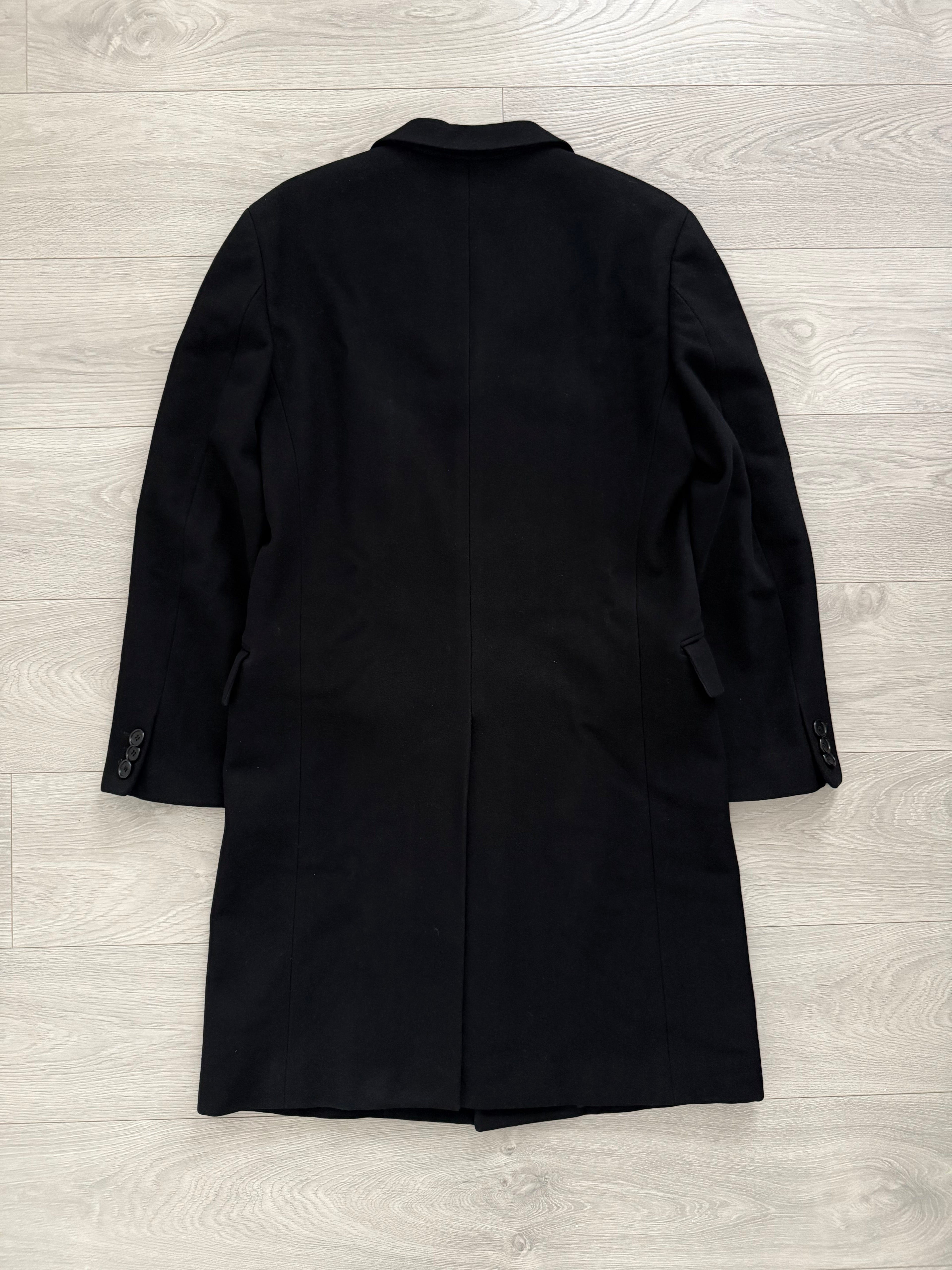 Hilton by Armani 1990s Wool Cashmere Black Coat - Size L