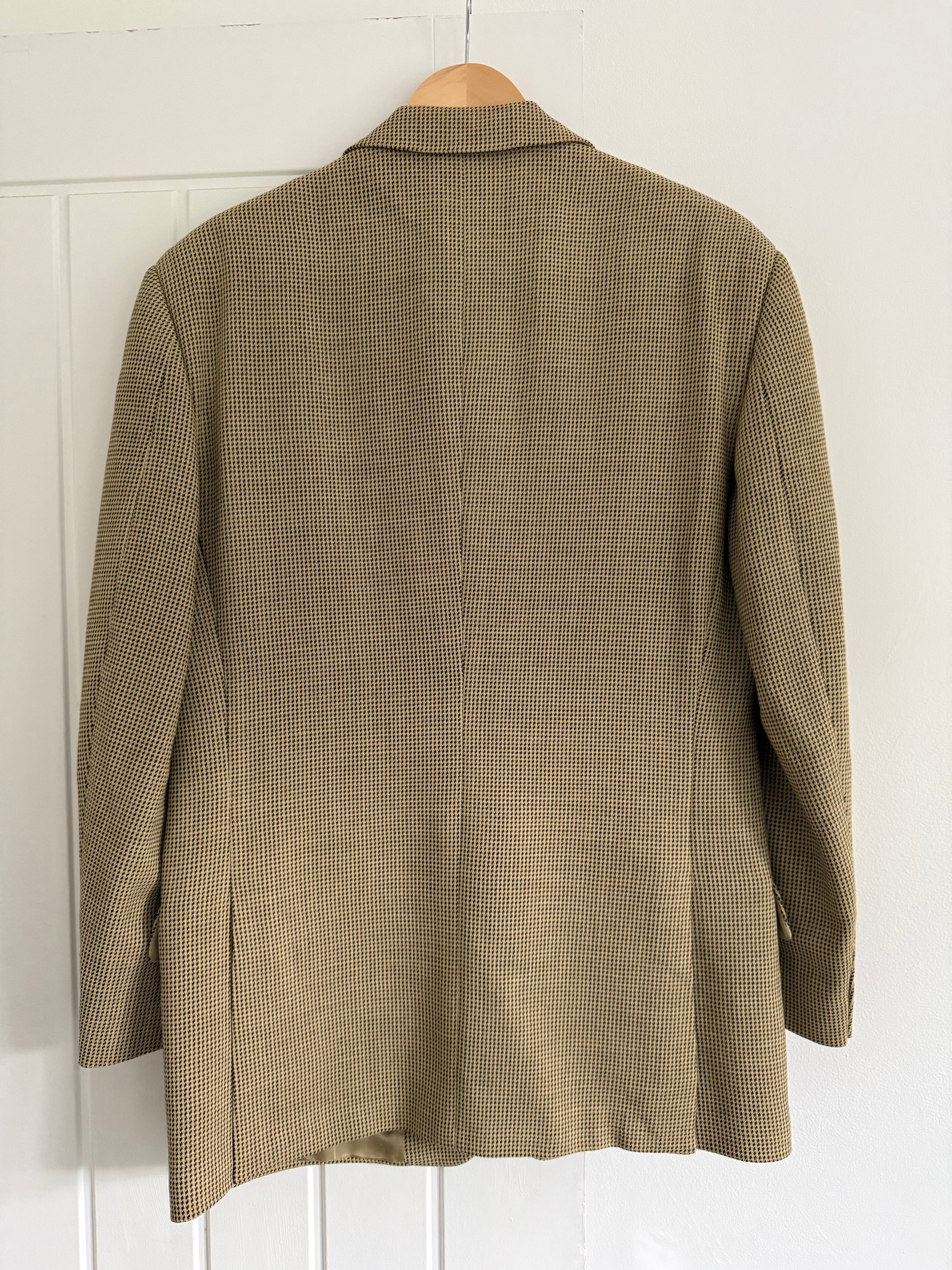Valentino 1980s 3B Textured Wool Sports Jacket Blazer  - Size M