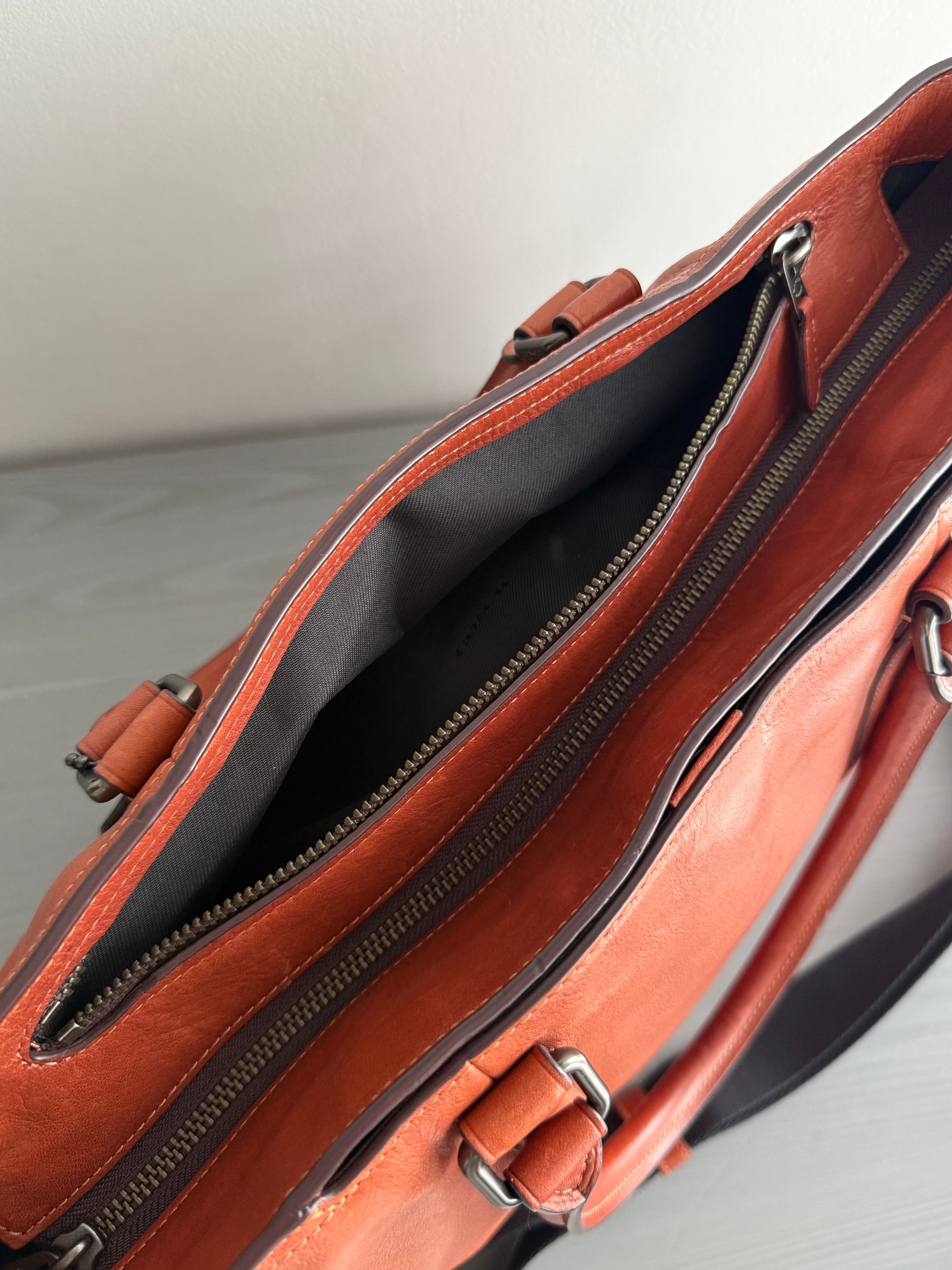 Coach New York Vintage Leather Hold-All Tote Bag