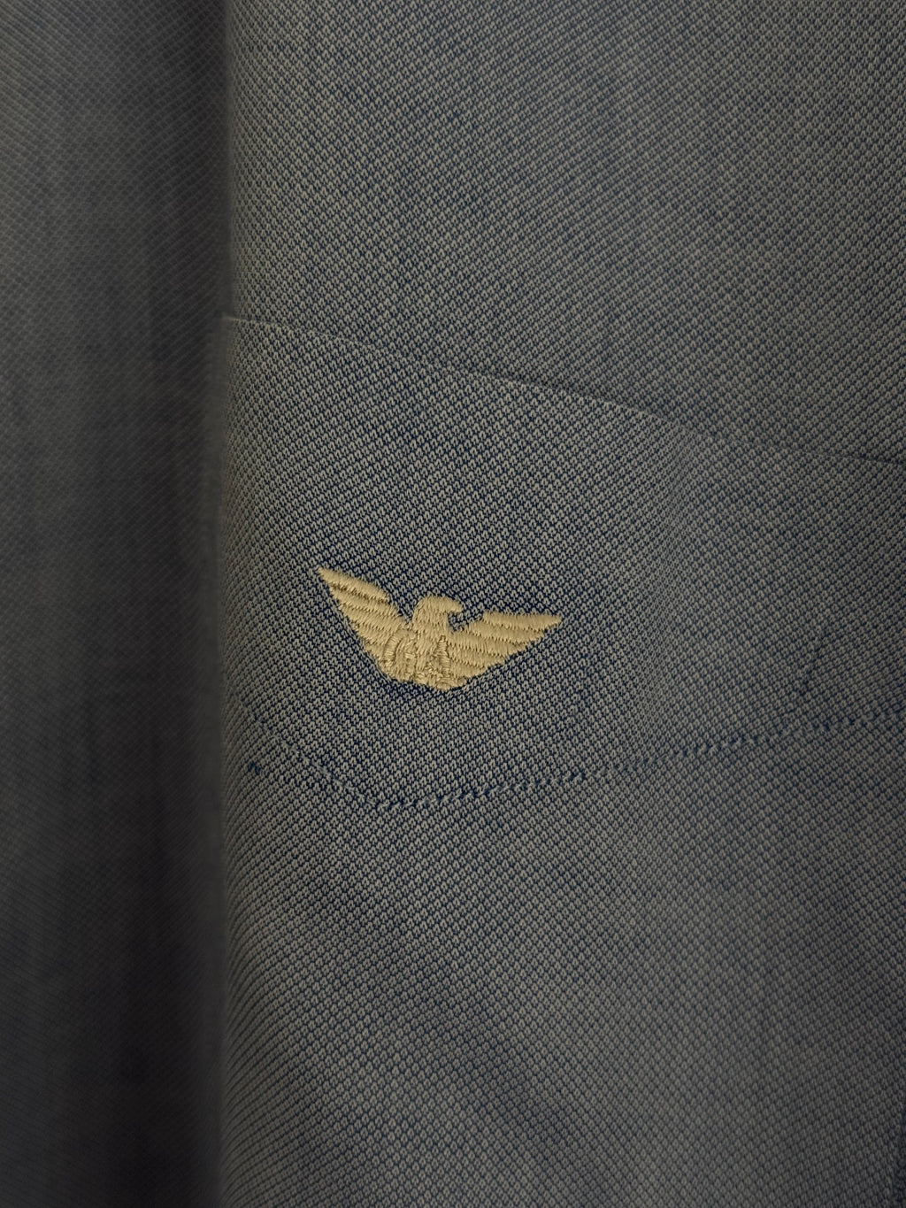 Giorgio Armani 1990s Blue Cotton Shirt - Size XL