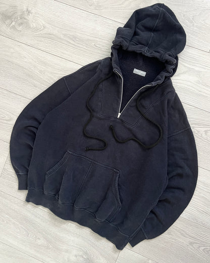 Comme Des Garcons Homme 1990s Faded 1/4 Zip Hoodie - Size S