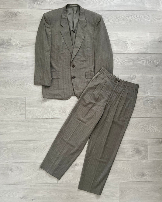 Comme Des Garcons Homme SS1992 Pleated Patterned Suit - Size L / 32 Waist