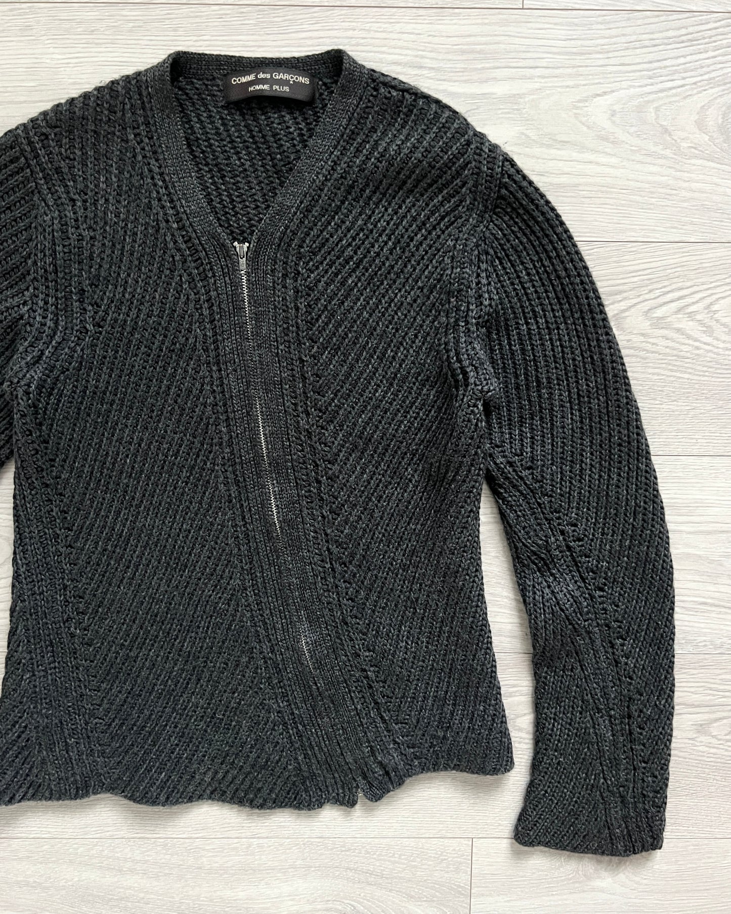 Comme Des Garcons Homme Plus AW1997 Twisted Zip-Front Knit - Size S