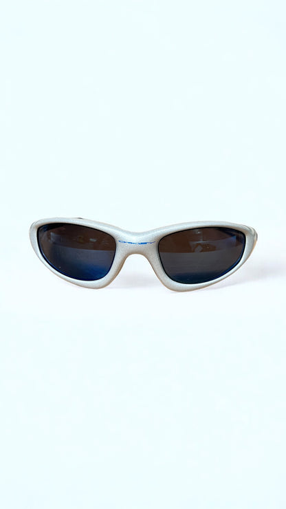 Oakley 1999 Vintage Straight Jacket Sunglasses in Pearl/Blue