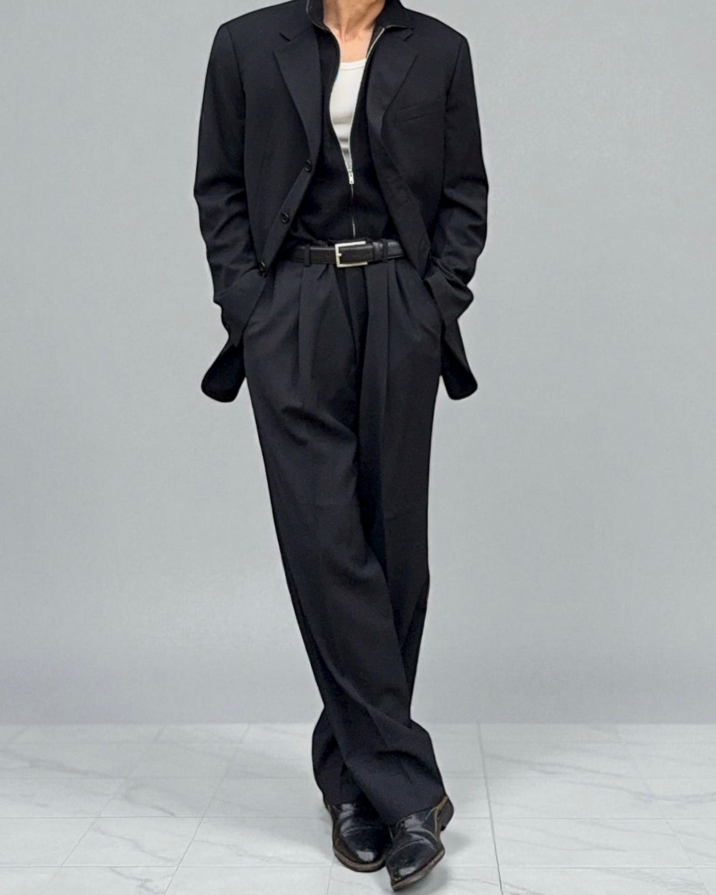 Giorgio Armani 1990s 3B Pleated Wool Suit - Size XL Jacket / 36" Waist