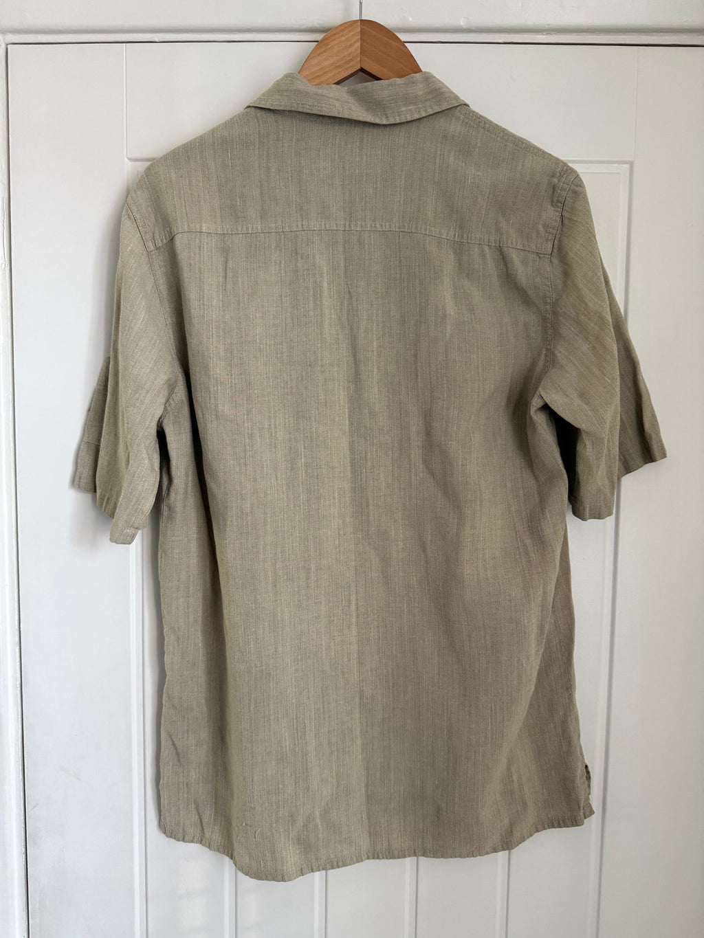 Giorgio Armani Jeans 1990s Linen Blend Draped Shirt - Size M